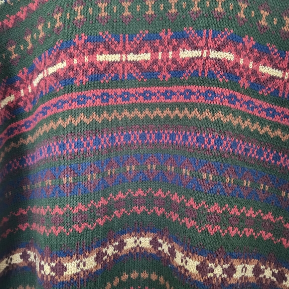 Basic Editions Multicolor Patterned Crewneck Sweater - Picture 5 of 6